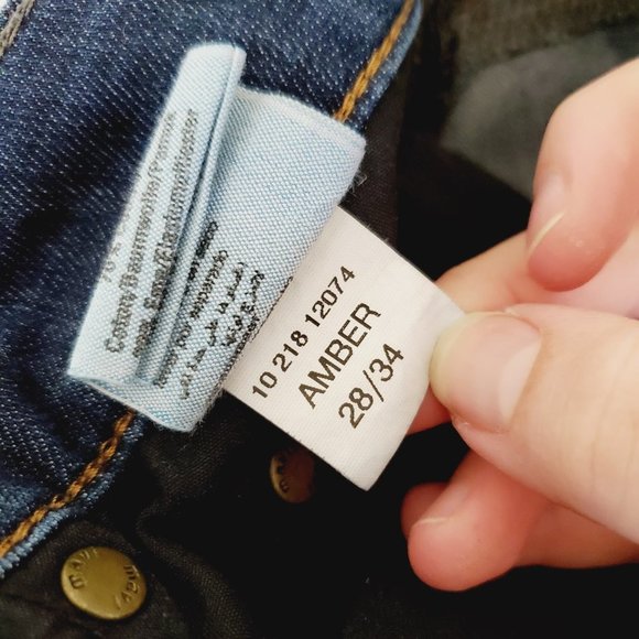 Mavi Jeans Amber Bell Bottom Retro Cropped Flare Low Rise Blue 28 - Picture 9 of 13